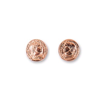 Rosaforg. sølv system-creoler Coco 16x15mm, fra Heinzendorff