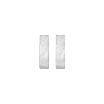 Rhod. sølv mat system-creoler Nadine 4x16mm, fra Heinzendorff