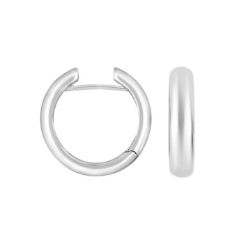 Rhod. sølv system-creoler Ida 5x22mm, fra Heinzendorff
