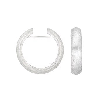 Rhod. sølv mat system-creoler Ida 5x22mm, fra Heinzendorff
