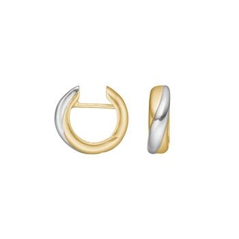 Forg. sølv system-creoler bicolor Helena 4x16mm, fra Heinzendorff