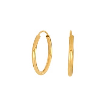 8kt. guldcreoler oval 20x2mm, fra Siersbøl