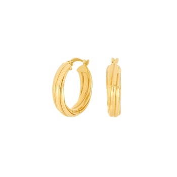 8kt. Guld creoler, fra Siersbøl - 20 x 4,5 mm