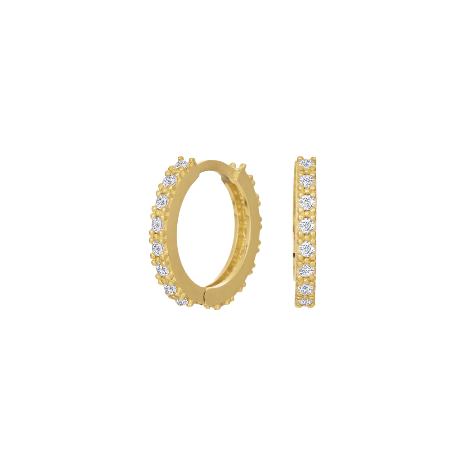 8kt. guldcreoler m/cz 13mm, fra Siersbøl
