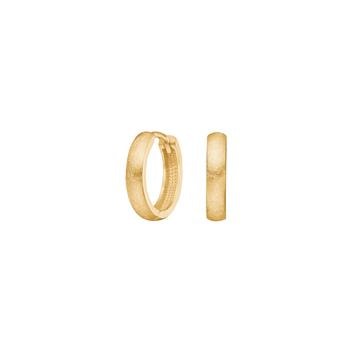 8kt. guldcreoler blank/mat 14mm, fra Siersbøl