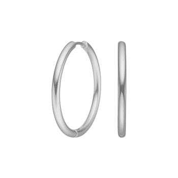 Nordahl CALMA sølv creoler 30 mm stål