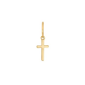 SON stål creol IP gold med kors 1 stk, fra Son of Noa