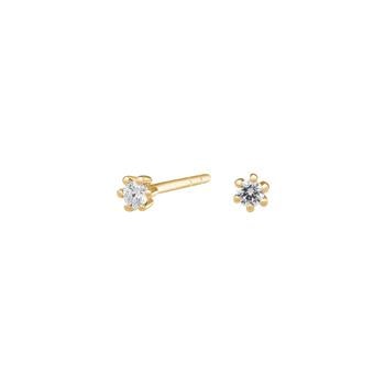 SIERSBØL 14k. Afrodite ørestik m. 0.06ct WSI, fra Siersbøl
