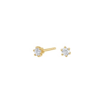 SIERSBØL 14k. Afrodite ørestik m. 0.20ct WSI, fra Siersbøl