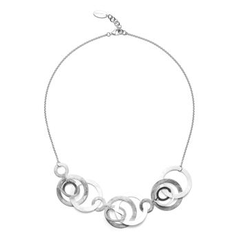 Sterling sølv Collier mat, rund ankerkæde, 50+3 cm, 1,8 mm