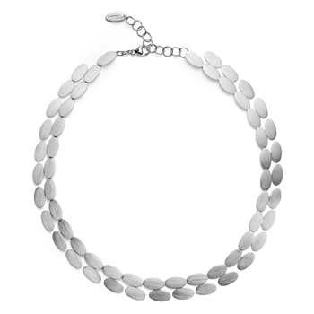 Sterling sølv Collier mat., 43cm + 5cm