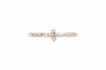 Ring 8 karat baguette zirkonia, fra L&G