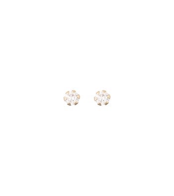 Ørestik 8 karat 6 greb 2mm zirkonia, fra L&G