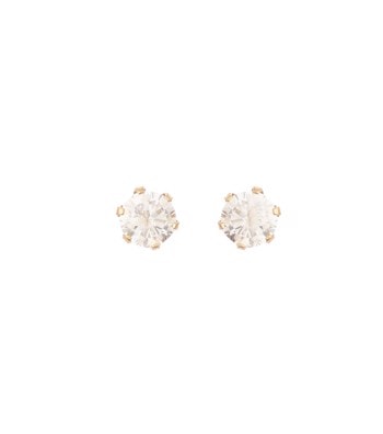 Ørestik 8 karat zirkonia 6 greb 4mm, fra L&G