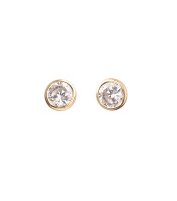 Ørestik 8 karat 2,5mm konisk zirkonia, fra L&G