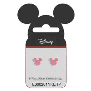 Stål ørestik Disney Mickey Mouse med lyserød i hele ansigt.