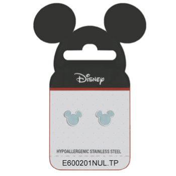 Fra Støvring Design Stål ørestik Disney Mickey Mouse blå i hele ansigt.
