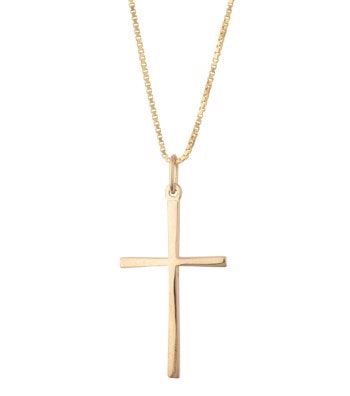 Vedhæng 14 karat kors 15x30mm, fra L&G