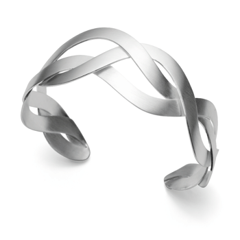 Sterling sølv mat armring.