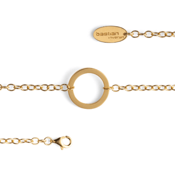 Sterling sølv armbånd, forgyldt mat., 19cm, 2,87mm