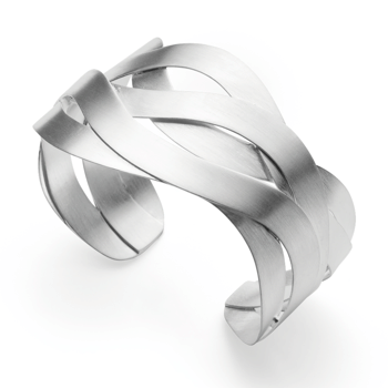 Sterling sølv mat armring.