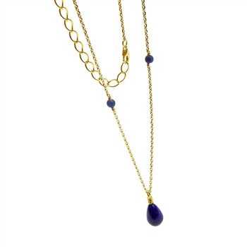 Halskæde med Lapis 42+8 cm, fra San - Links of Joy