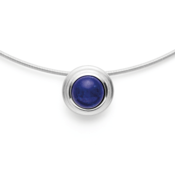 Sterling sølv Vedhæng mat/blank, lapis 2,73ct