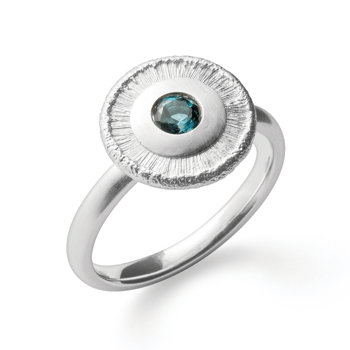 Sterling sølv Ring matTopaz London Blue 0,32ct