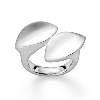 Sterling sølv Ring, mat rhodineret.