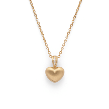 18 kt Vedhæng mat br 0,014ct W-SI