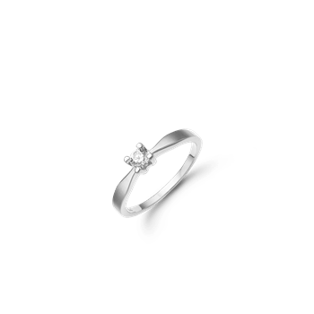 Eternity 14kt hv.d.ring 1x0,15ct wsi 4/g, fra aagaard