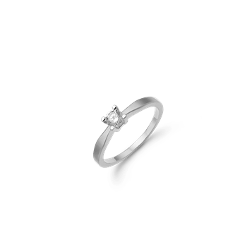 Eternity 14kt hv.d.ring 1x0,25ct wsi 4/g, fra aagaard