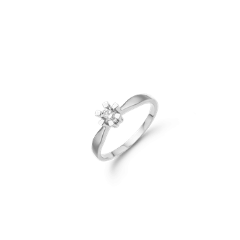 Eternity 14kt hv.d.ring 1x0,25ct wsi, fra aagaard