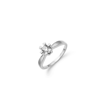 Eternity 14kt hv.d.ring 1x0,40ct wsi, fra aagaard