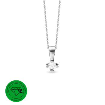 Mary vedh. 14k hv lg diamant 0,25ct, fra aagaard