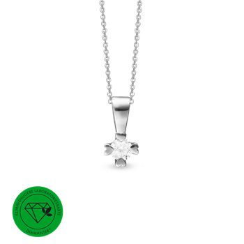 Mary vedh. 14k, hv lg diamant 0,50ct, fra aagaard
