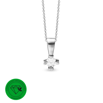 Mary vedh. 14k, hv lg diamant 0,75ct, fra aagaard