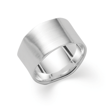 Sterling sølv Ring, mat rhodineret.