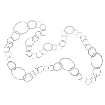 Sterling sølv halskæde, rhodineret. mat, 105 cm
