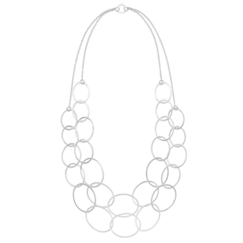 Sterling sølv collier mat/blank, 100cm