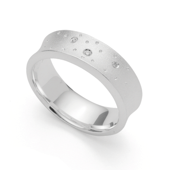 Sterling sølv Ring mat, br 0,02ct W-SI