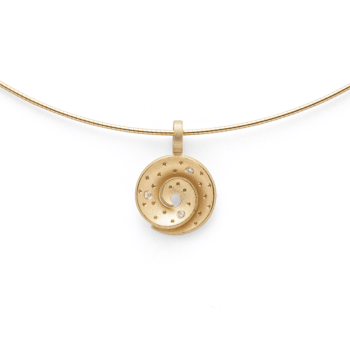 18 kt Vedhæng mat br 0,015ct W-SI