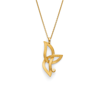 925/- vedhæng, fg., mat, dia. 0,02ct W-SI, fra Bastian Inverun