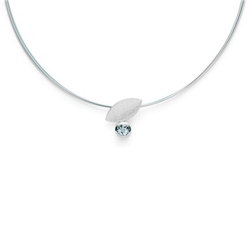 925/- vedhæng, rhd, mat, blå topaz 1,02ct, fra Bastian Inverun