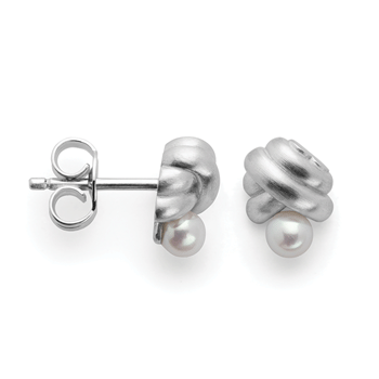 925/øreringe,rh.-pl,mat,ferskvandsperles 0,55ct, fra Bastian Inverun