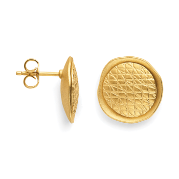925/- øreringe, fg.,mat/special textured, fra Bastian Inverun