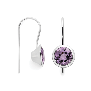 925/-øreringe,rhd, pol., amethyst 3,3ct, fra Bastian Inverun