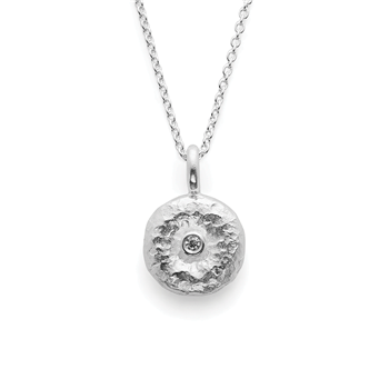 925/vedhæng,rh.-pl.,special text.,dia. 0,02ct W-SI, fra Bastian Inverun