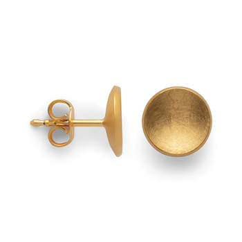 925/- øreringe, fg., børstet/pol., 10mm, fra Bastian Inverun