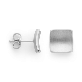 925/- øreringe,rhd, mat/blank, 8mm, fra Bastian Inverun